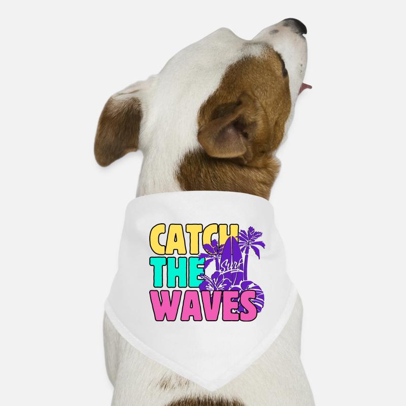 Attrapez les vagues colorées Bandana pour chien