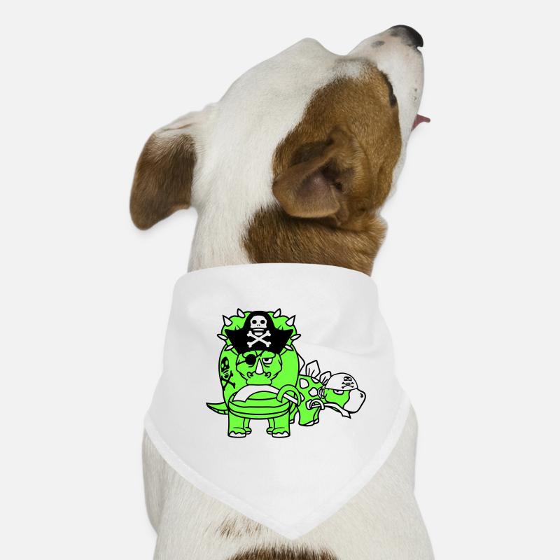 Triceratops Stegosaurus 2 Dinosaure Pirate Dino Bandana pour chien
