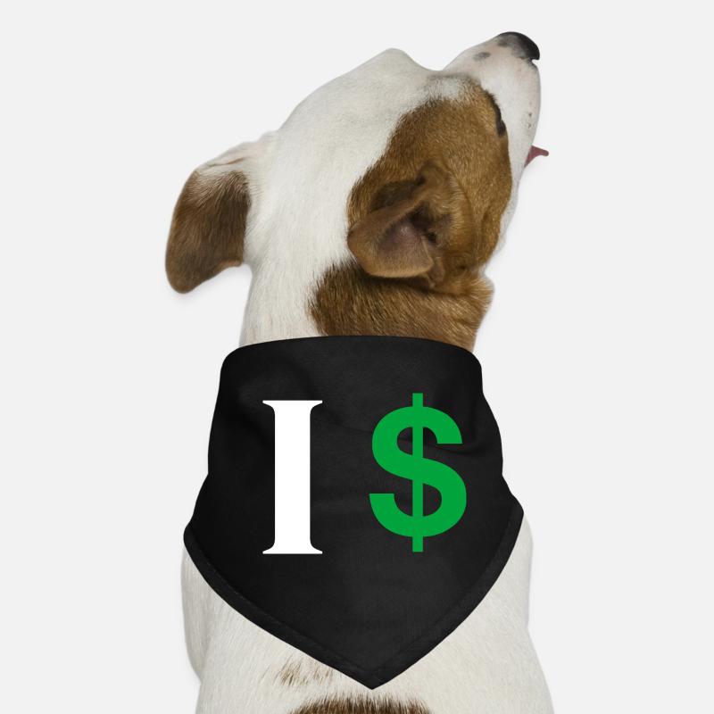 Buchstabe i Dollar Hunde-Bandana