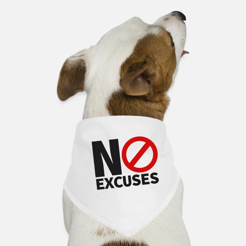 PAS D’EXCUSES noir Bandana pour chien