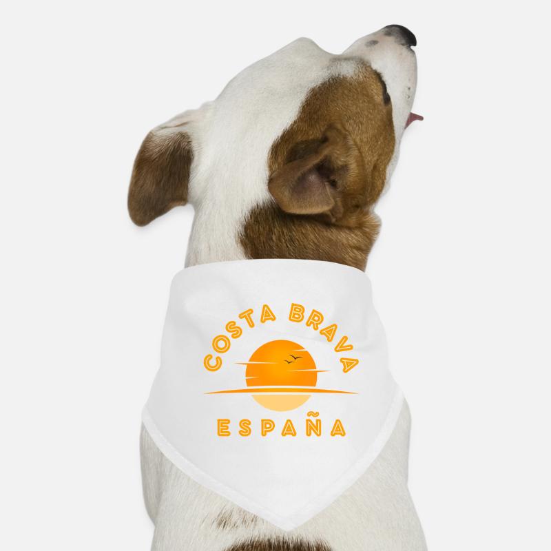 Costa Brava España Sonnenuntergangslogo Hunde-Bandana