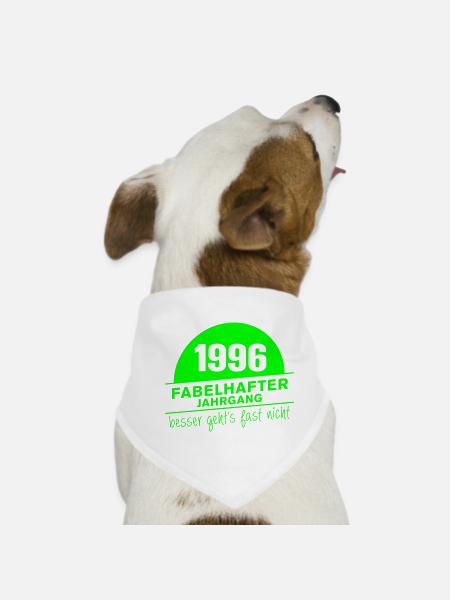 Fabulous vintage born in 1996 - Dog Bandana - white - Front