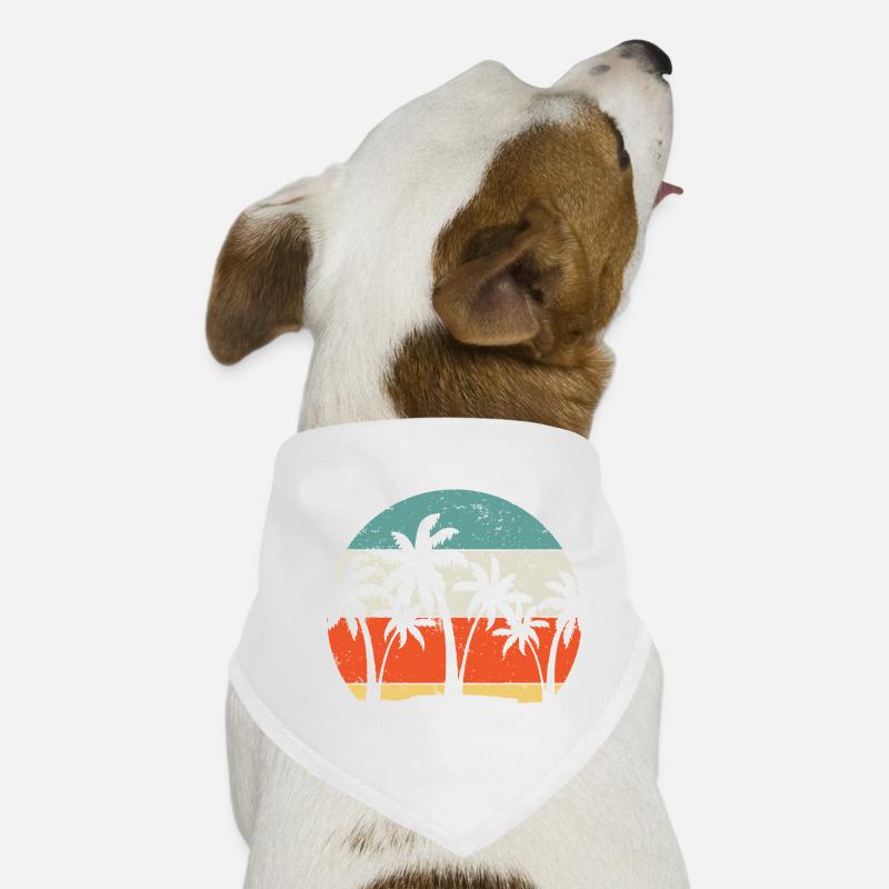 Tropical Sunset Palm Silhouette Dog Bandana
