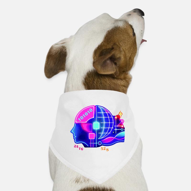 Verschmelzung von KI und menschlicher Intelligenz Hunde-Bandana