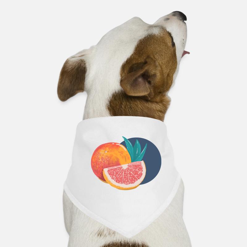 Grapefruit - Dog Bandana - white