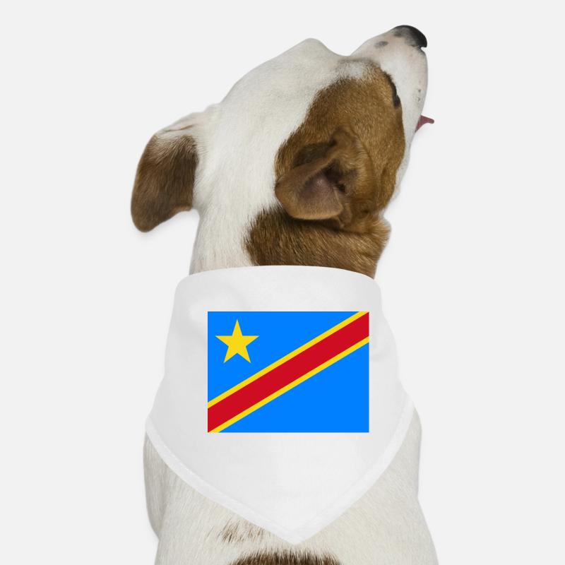 DR Congo flag - Bandana pour chien - blanc