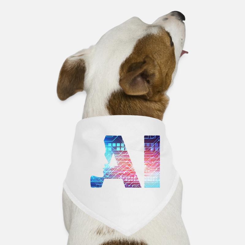 Künstliche Intelligenz - Hunde-Bandana - Weiß