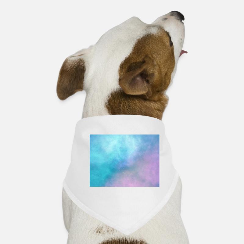Space Rechteck - Hunde-Bandana - Weiß