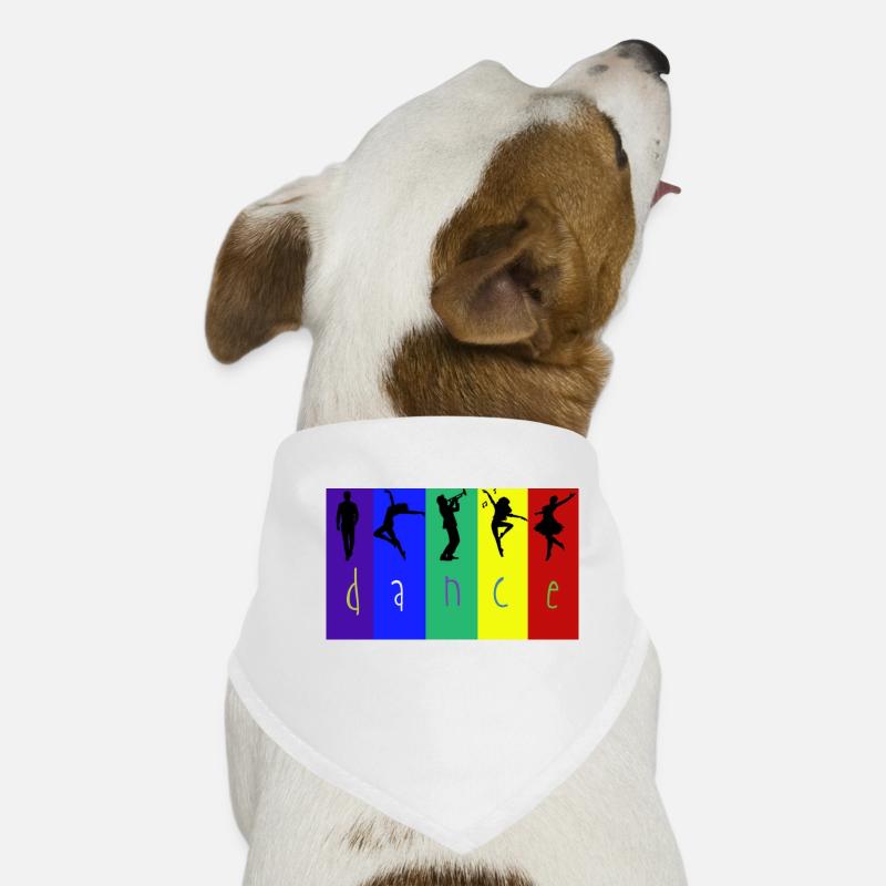 Tanzen - Hunde-Bandana - Weiß