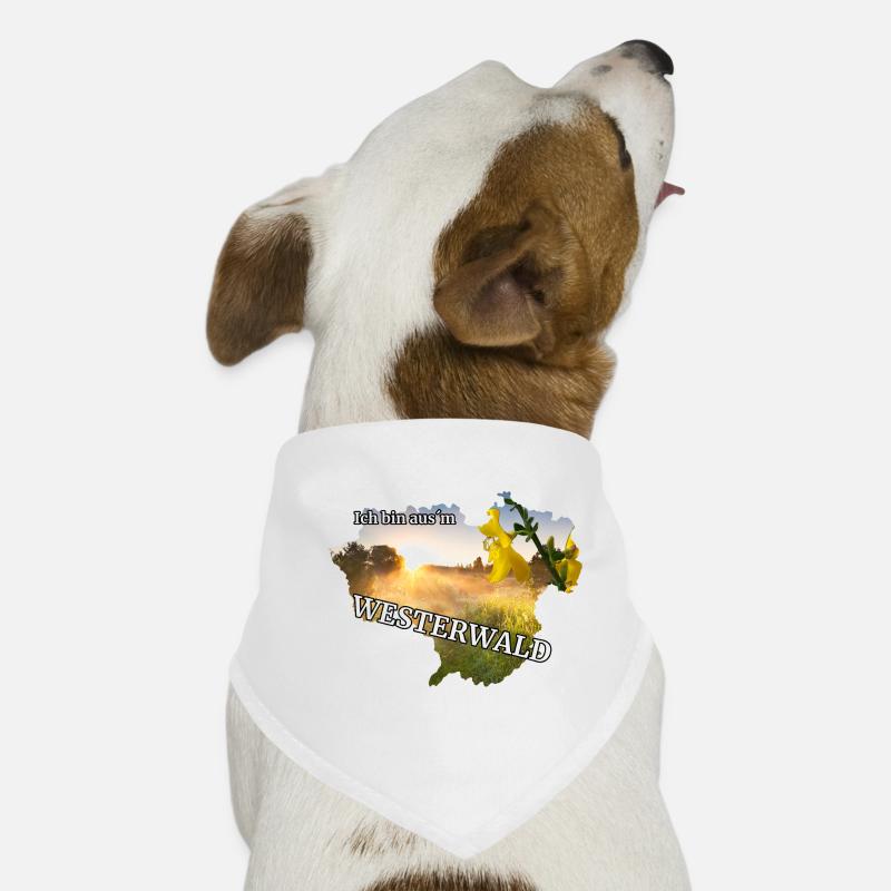 Ich bin aus´m Westerwald - Hunde-Bandana - Weiß