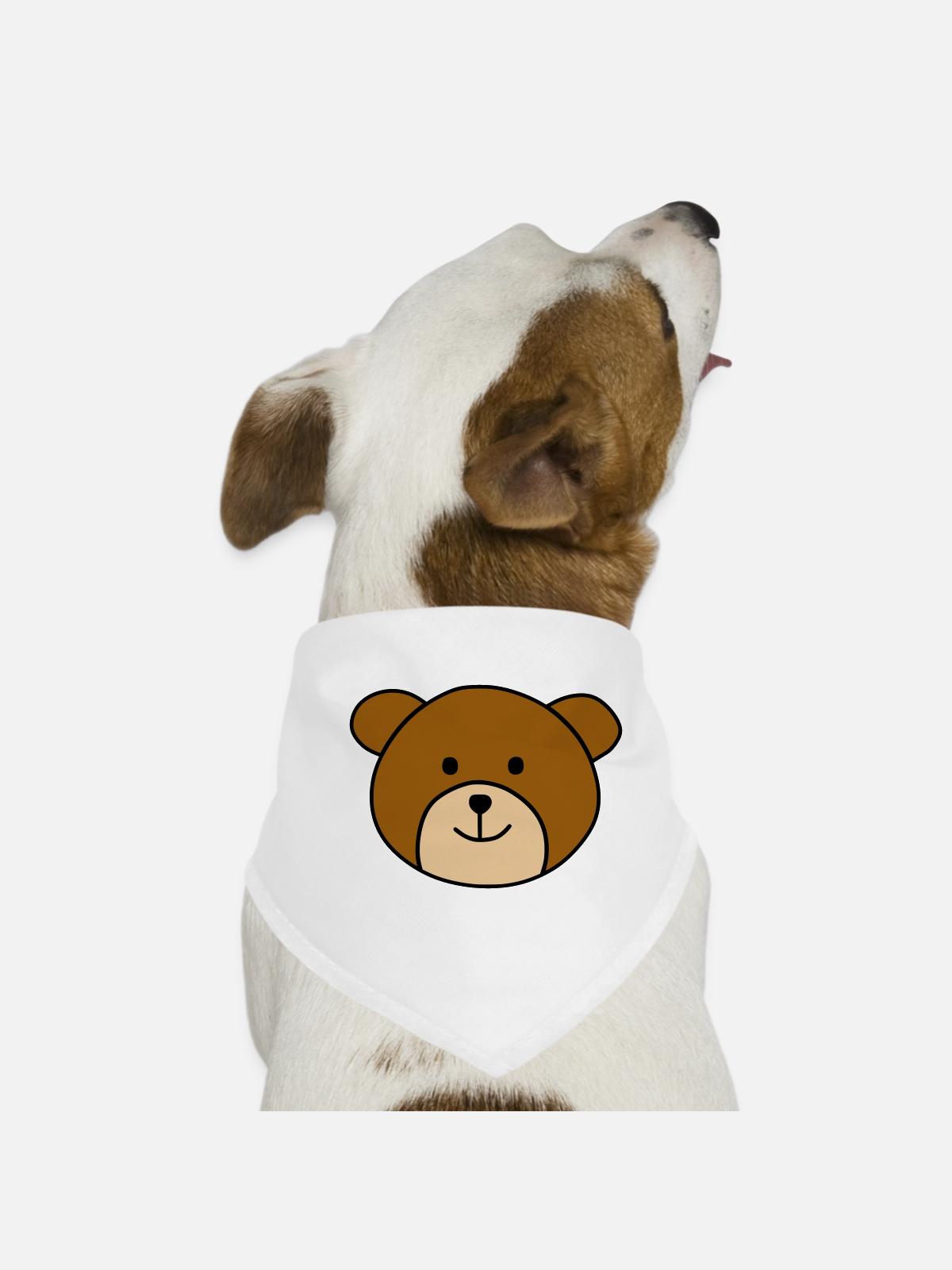 Ours mignon - Bandana pour chien - blanc - Devant