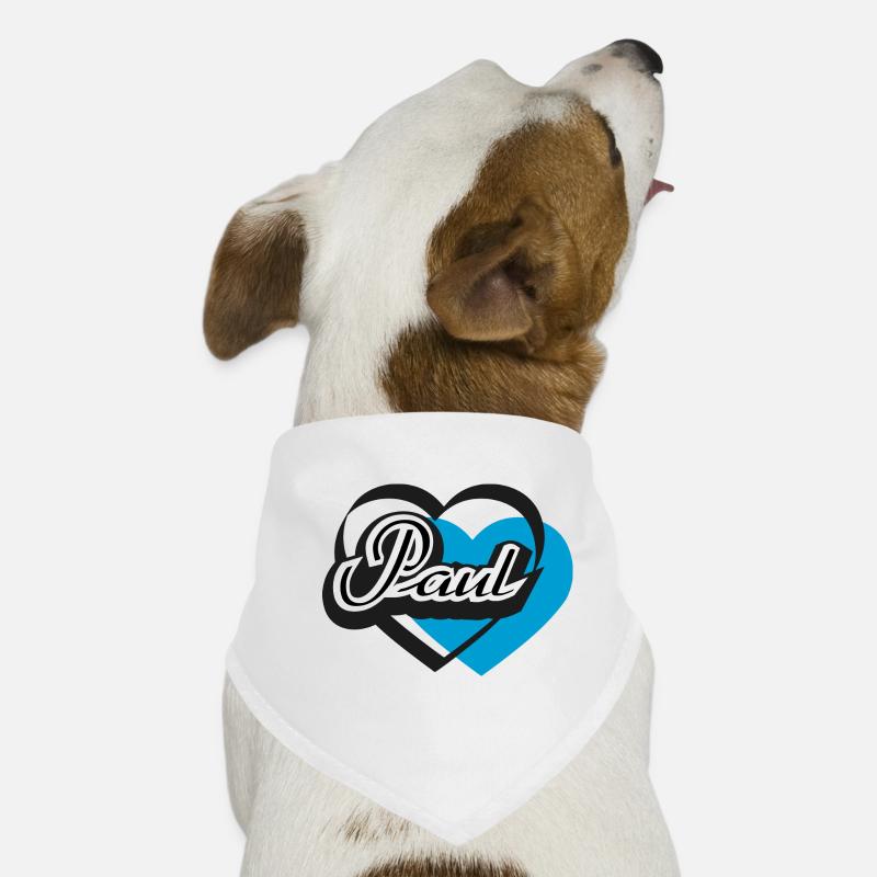 Name Paul Herz Hunde-Bandana
