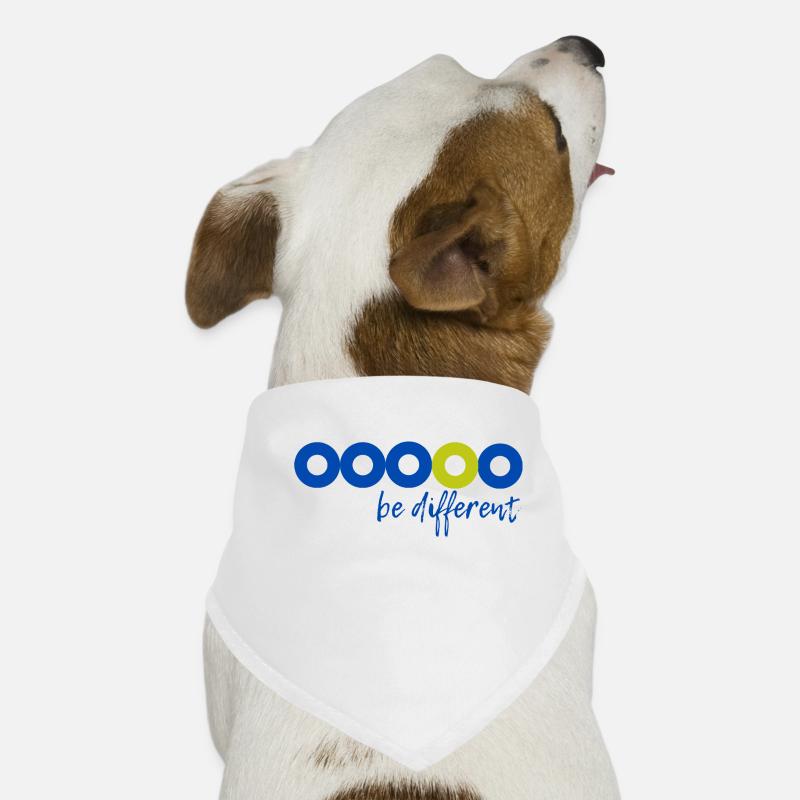 Be Different - Be Yourself!! - Hunde-Bandana - Weiß