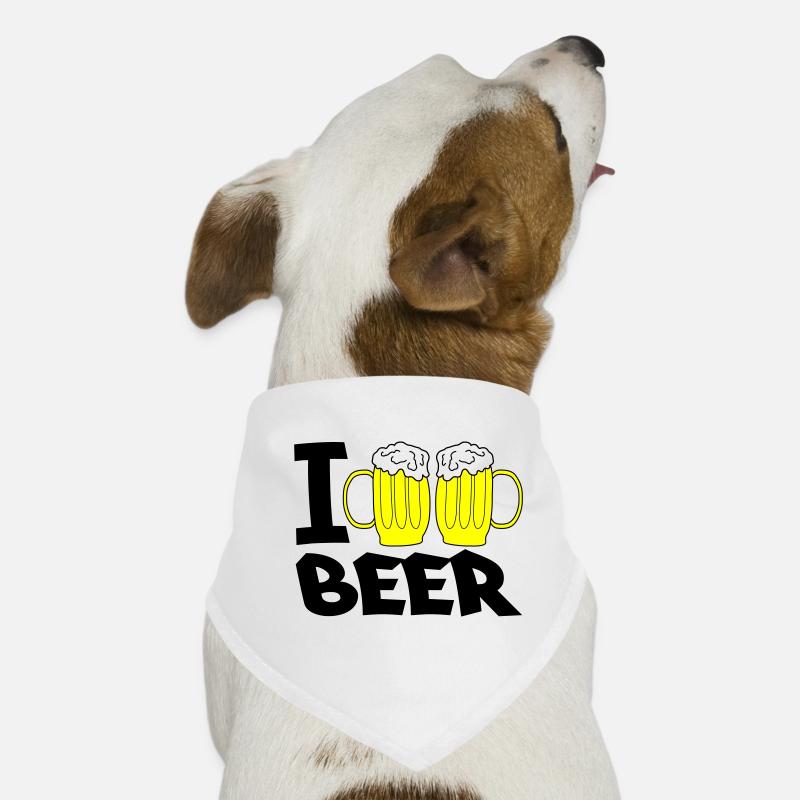 J’adore la bière Bandana pour chien