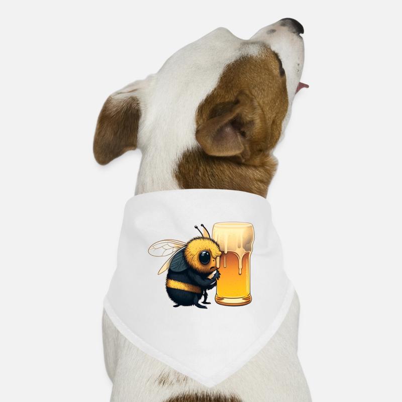 Abeille douce avec nectar spécial: bière Bandana pour chien