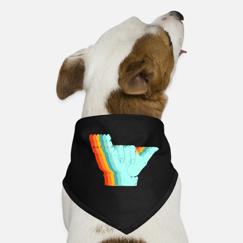 Surf-Retro-Schild Hunde-Bandana