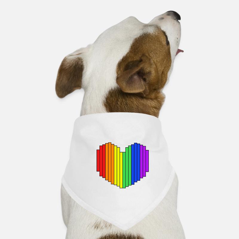 Rainbow Heart Design Hunde-Bandana