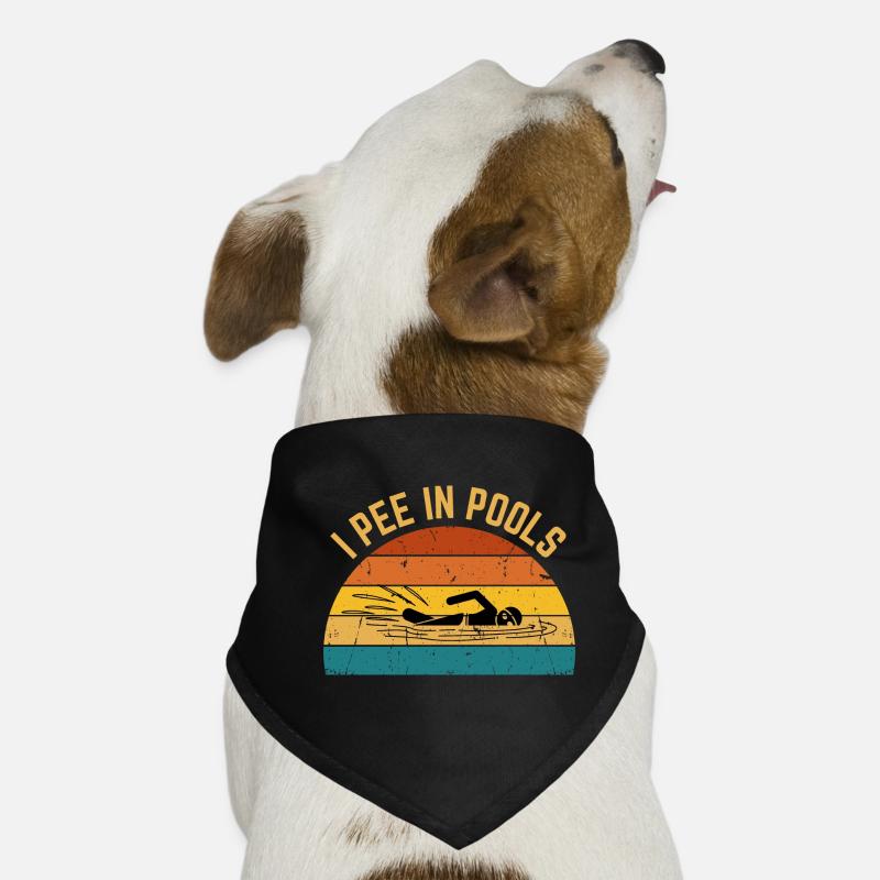 I Pee In Pools Funny I Pee In Pools Dog Bandana
