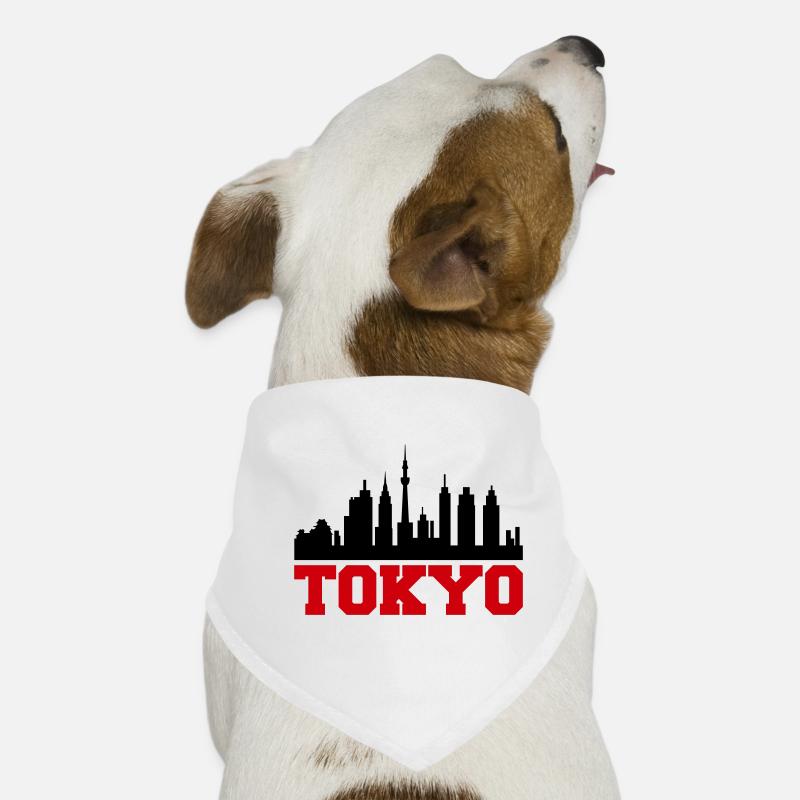 tokyo skyline Hunde-Bandana