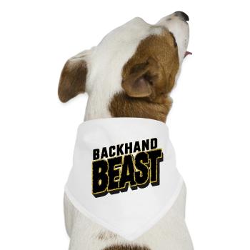 Tennis Shirt Backhand Rückhand Beast - Hunde-Bandana - Weiß - Vorne