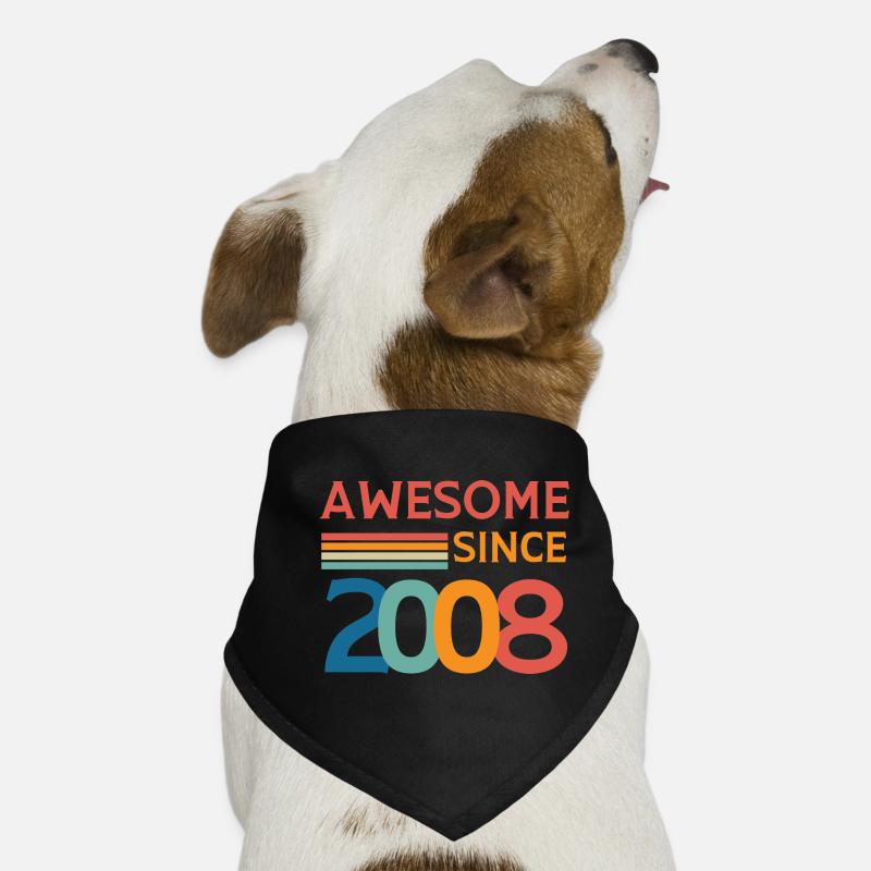 Awesome since 2008 Dog Bandana