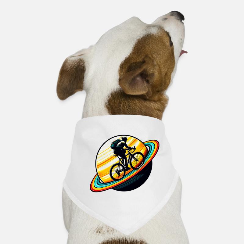 Cyclist on Saturn Dog Bandana