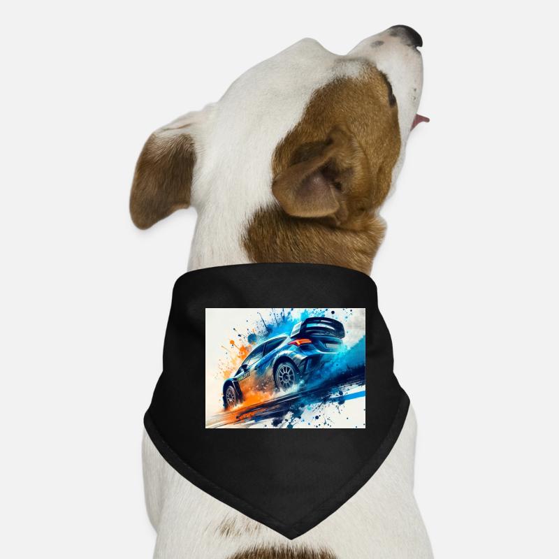 Course de voitures de rallye Bandana pour chien