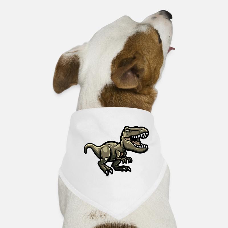 Dinosaur T-Rex Comic - Dog Bandana - white