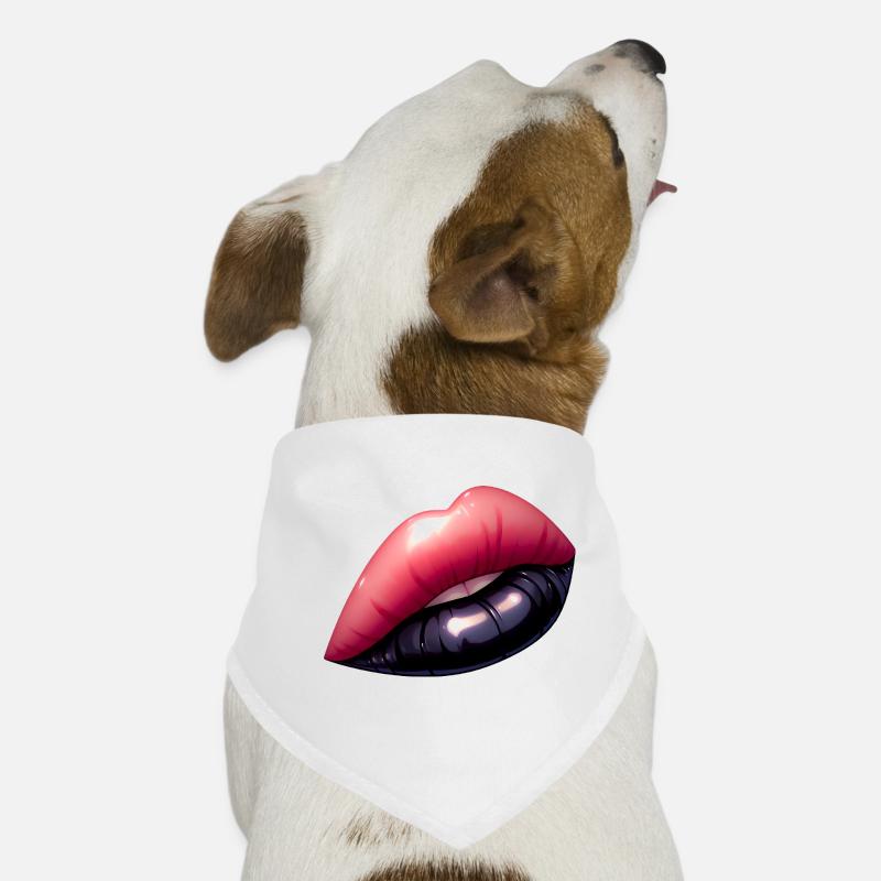 Black lips, mesmerizing charm. Dog Bandana