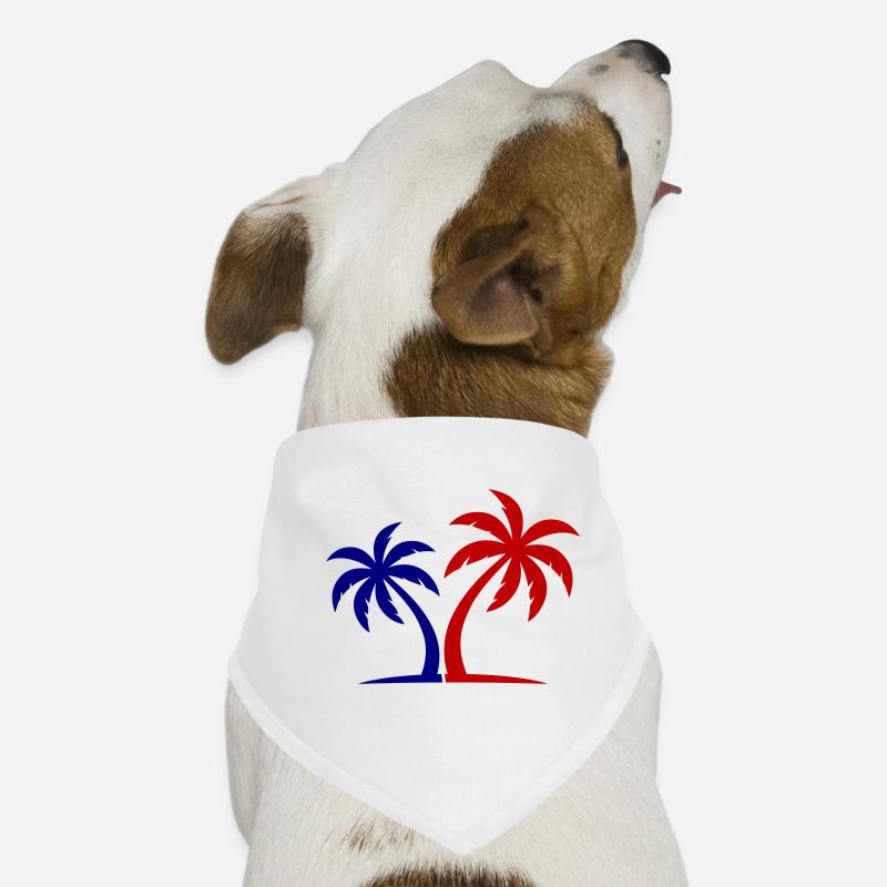 Île symbole de palmier Bandana pour chien