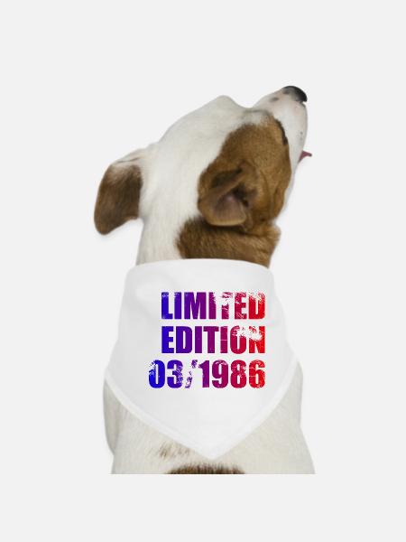 40e anniversaire Édition Limitée 03/1986 - Bandana pour chien - blanc - Devant