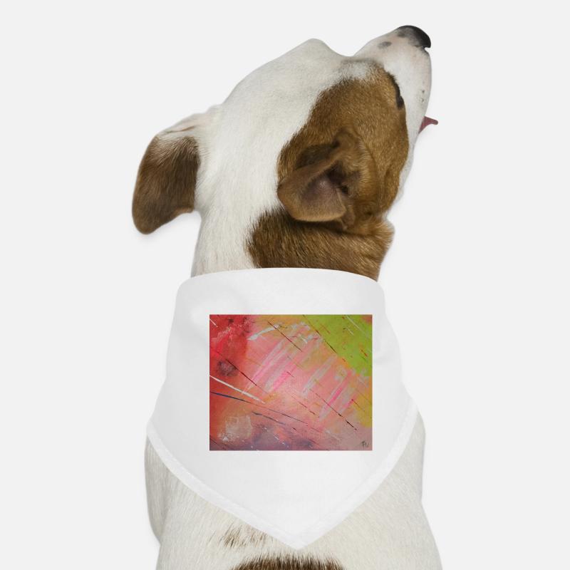 Neon Diagonal Stripe Abstract Dog Bandana