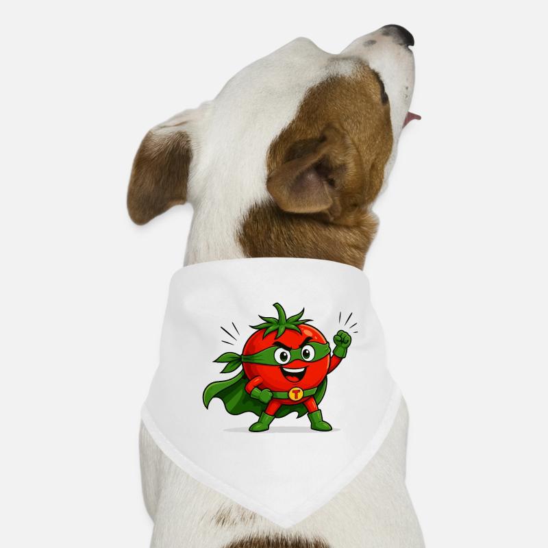 Motif de bande dessinée de super-héros tomate Bandana pour chien