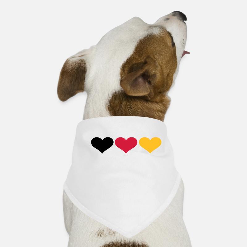 Deutschland Herzen Hunde-Bandana