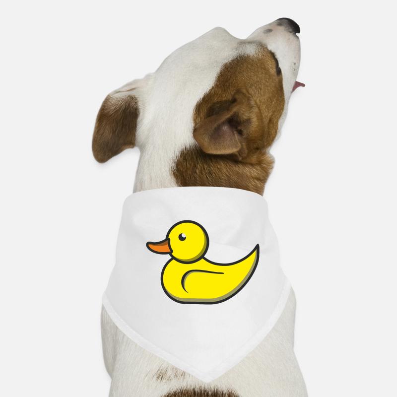Ente Comic - Hunde-Bandana - Weiß