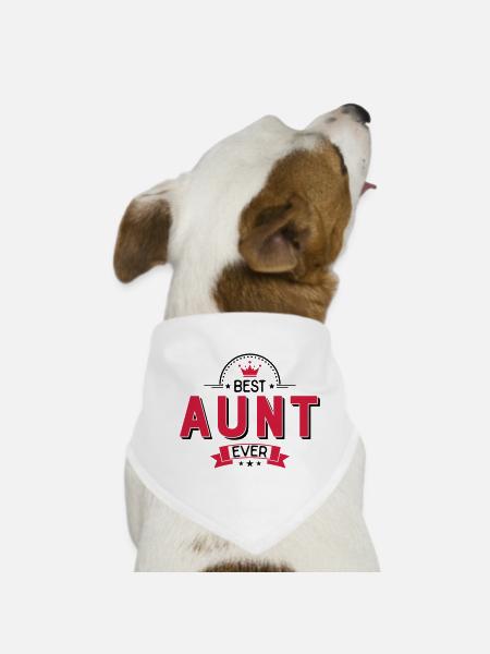 aunt - Dog Bandana - white - Front