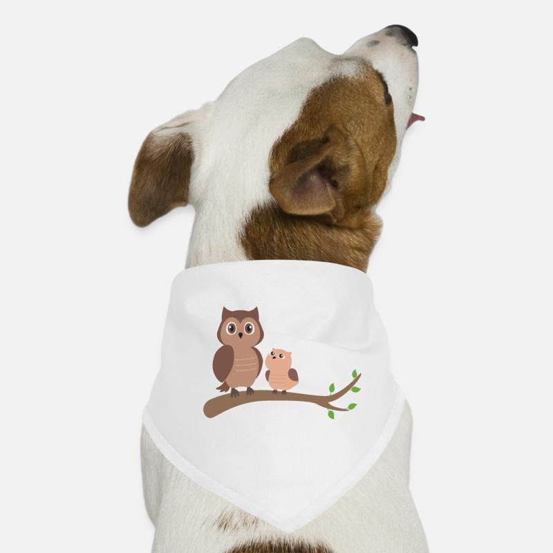 Eule Mutter mit Kind Hunde-Bandana