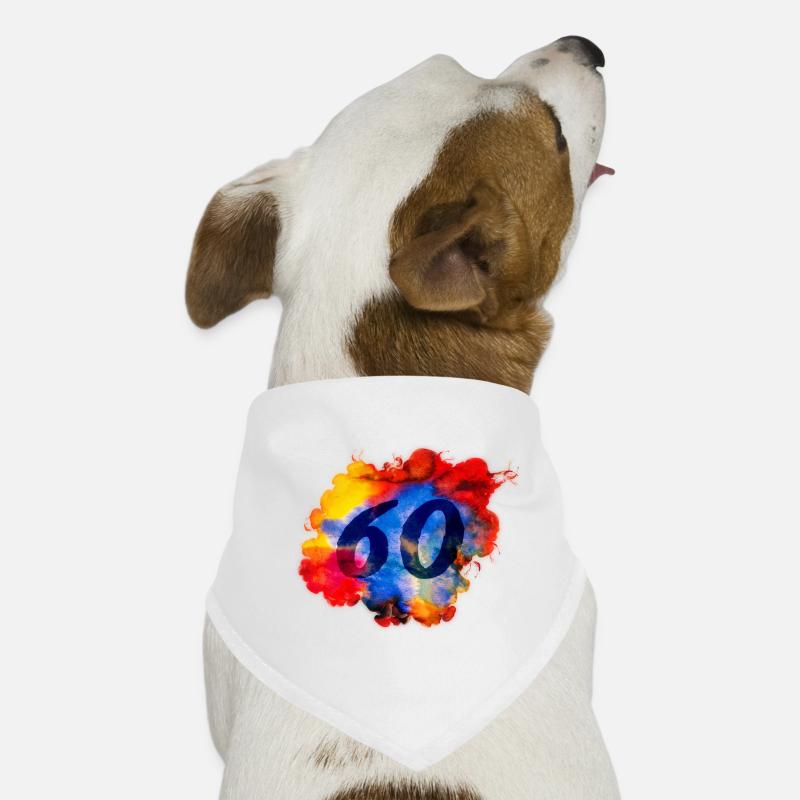 60e anniversaire - Aquarelle Bandana pour chien