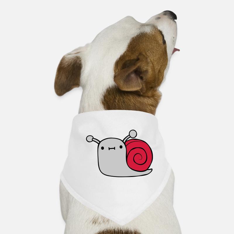 Kleine süße Schnecke - Hunde-Bandana - Weiß