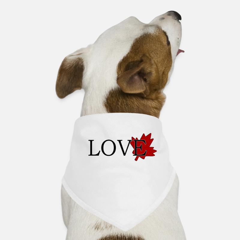 Amour Feuille d'érable du canada Bandana pour chien