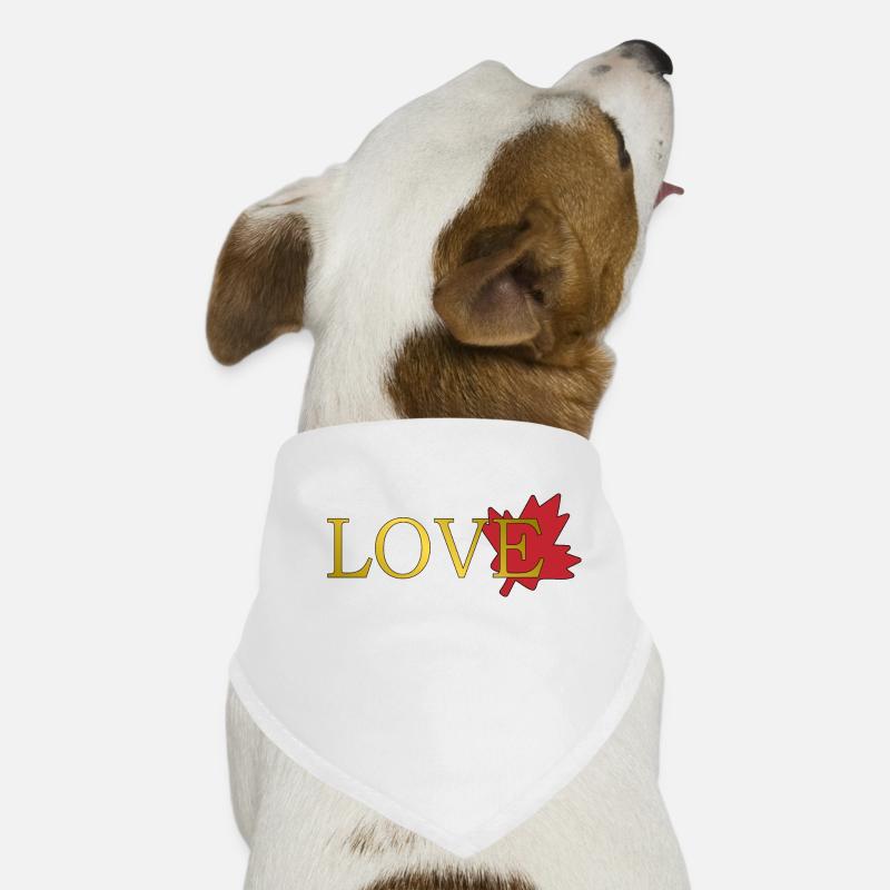 Love Maple Leaf of Canada Dog Bandana