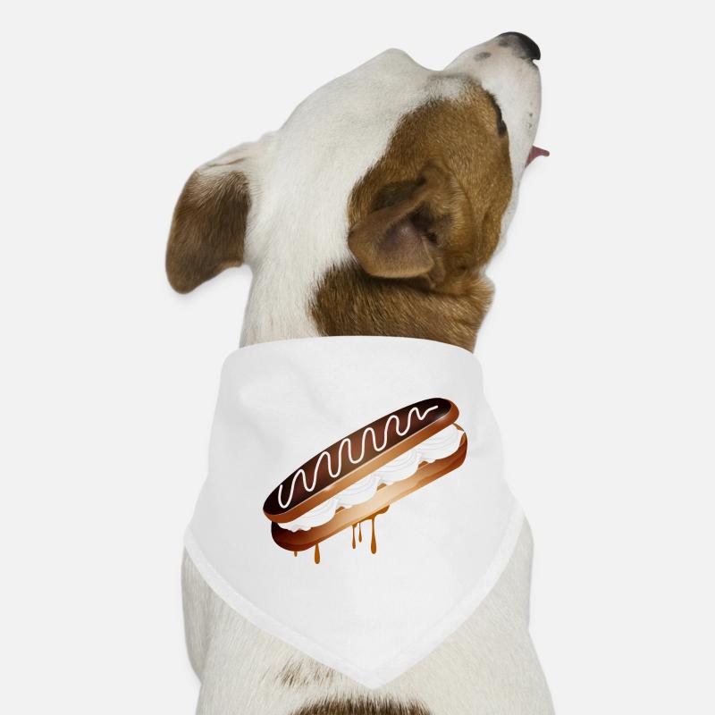 Illustration d’un éclair fourré à la crème Bandana pour chien