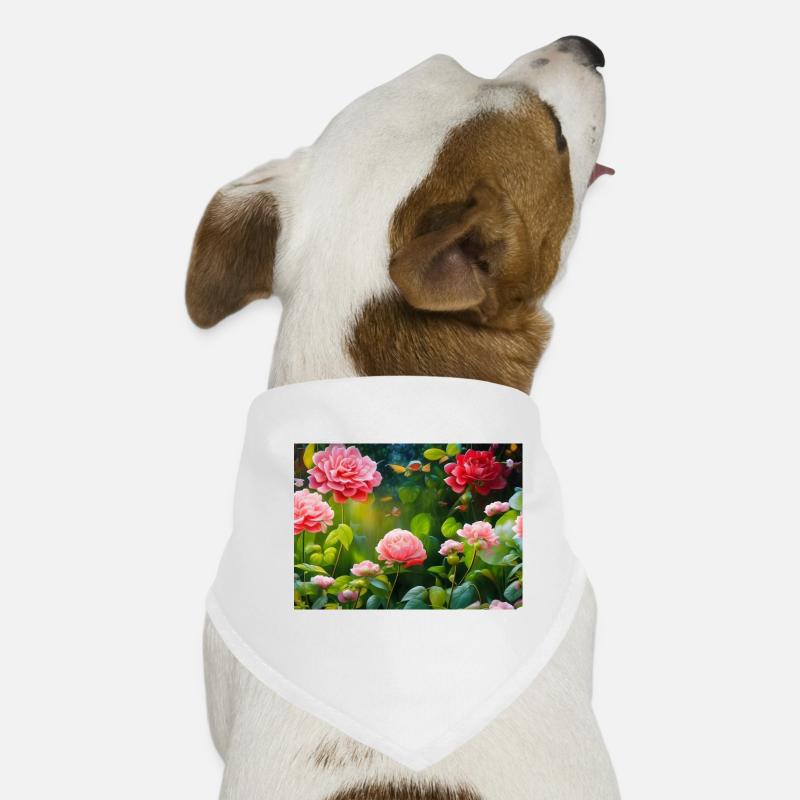 Roses en fleurs Bandana pour chien