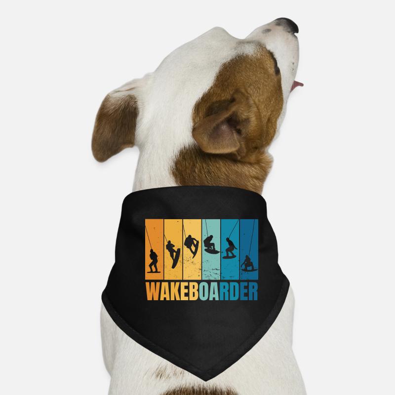 wakeboard silhouettes Dog Bandana