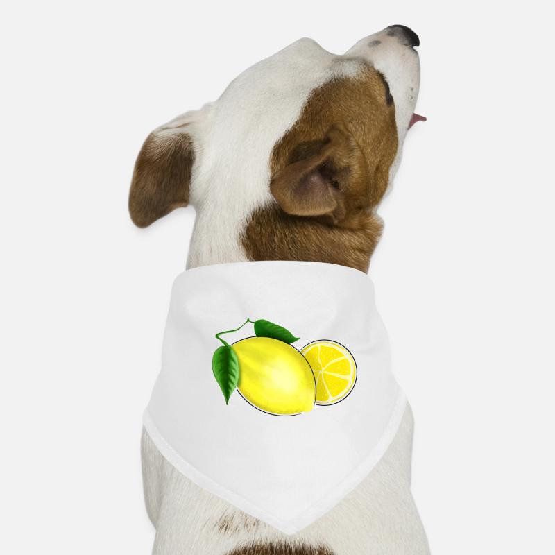 Fresh lemon with leaf Dog Bandana