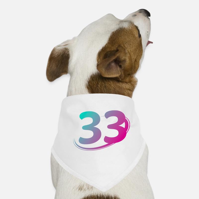 Nummer 33 mehrfarbig Hunde-Bandana