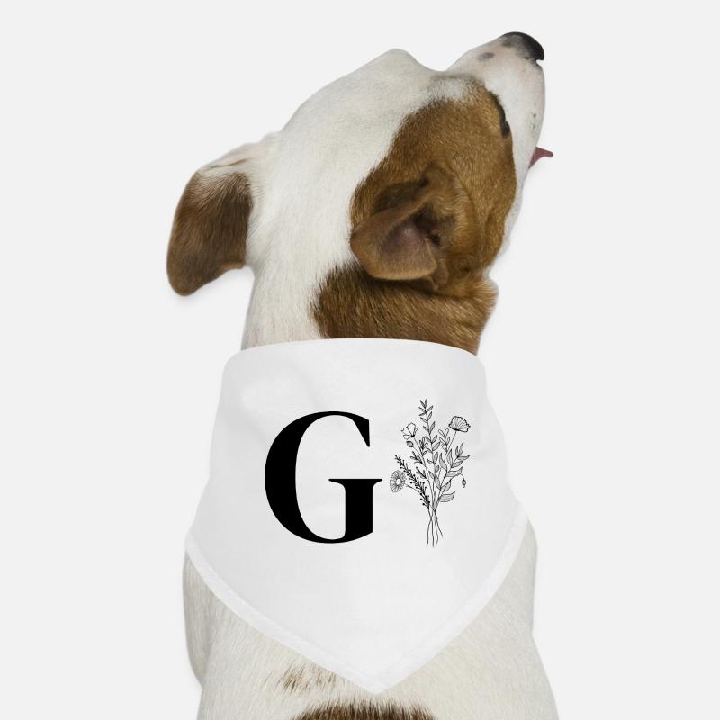Lette g fleurs minimalistes Bandana pour chien