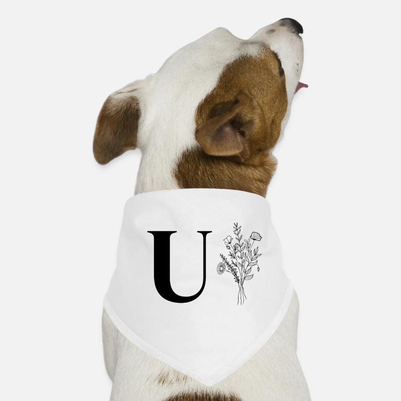 Lette u fleurs minimalistes Bandana pour chien