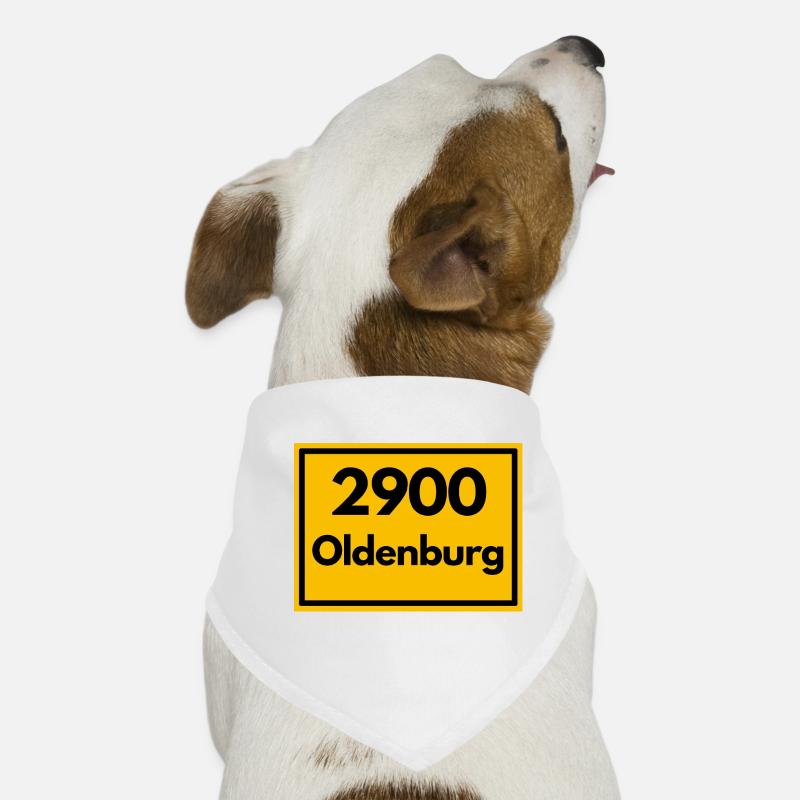 Place sign - then retro old zip code 2900 OLDENBURG Dog Bandana