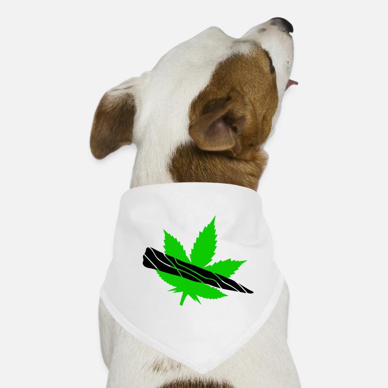 Grünes Blatt-Silhouette-Design Hunde-Bandana